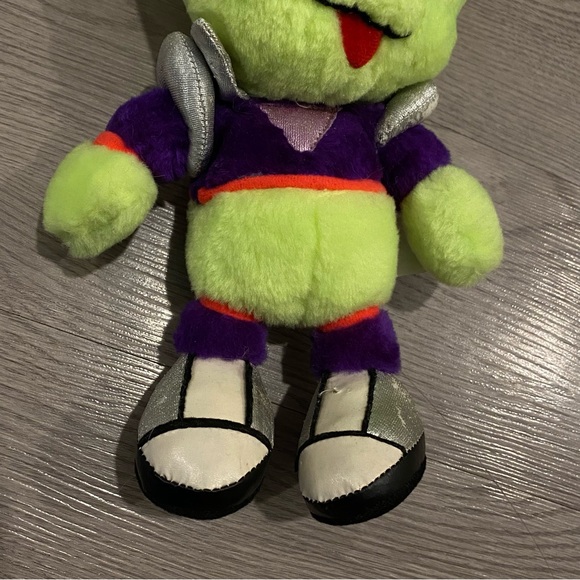 Vintage Great American Toy Co. Neon Green Alien UFO Bright Plush Stuffed Animal - Picture 3 of 14